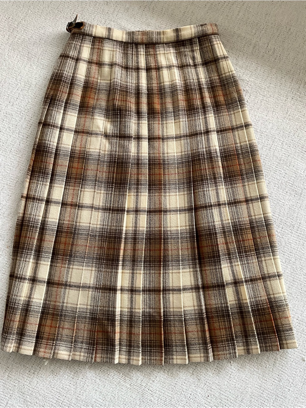 Vintage Laird-Portch Scotland Pure Wool Tartan Kilt Skirt Plaid Midi 6 - Picture 5 of 12